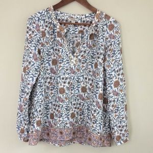 [ lucky brand ] Boho floral tunic Blouse small